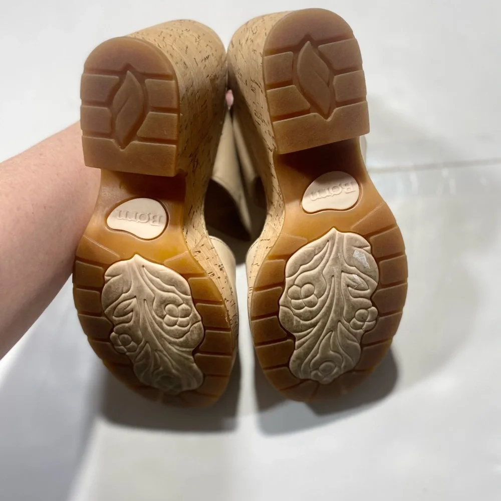 Born Women's Nude Cork Platform Sandals